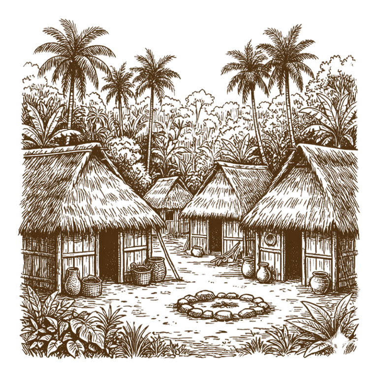 hand-drawn depiction of living culture